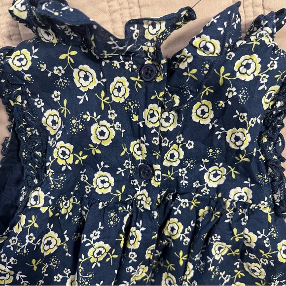 Laura Ashley Navy and White Floral dress and underpants - Picture 7 of 7